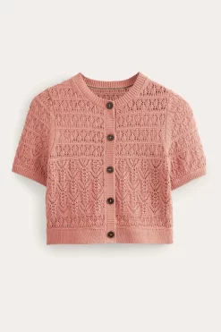 Boden Pink Pointelle Crew Neck Cardigan -Roman Store 113229s6 scaled