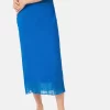 Jigsaw Blue Crinkle Bias Maxi Skirt