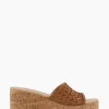 Dune London Katey Brown Lattice Mule Wedges