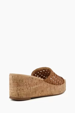 Dune London Katey Brown Lattice Mule Wedges -Roman Store 125817s3 scaled