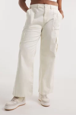 Simply Be Cream Cargo Utility Trousers