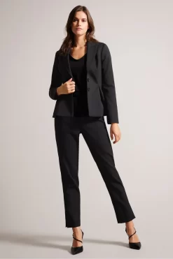 Ted Baker Philiya Black Single Breasted Peplum Jacket -Roman Store 179 294s3 scaled