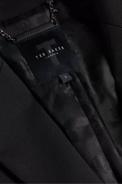 Ted Baker Philiya Black Single Breasted Peplum Jacket -Roman Store 179 294s7 scaled