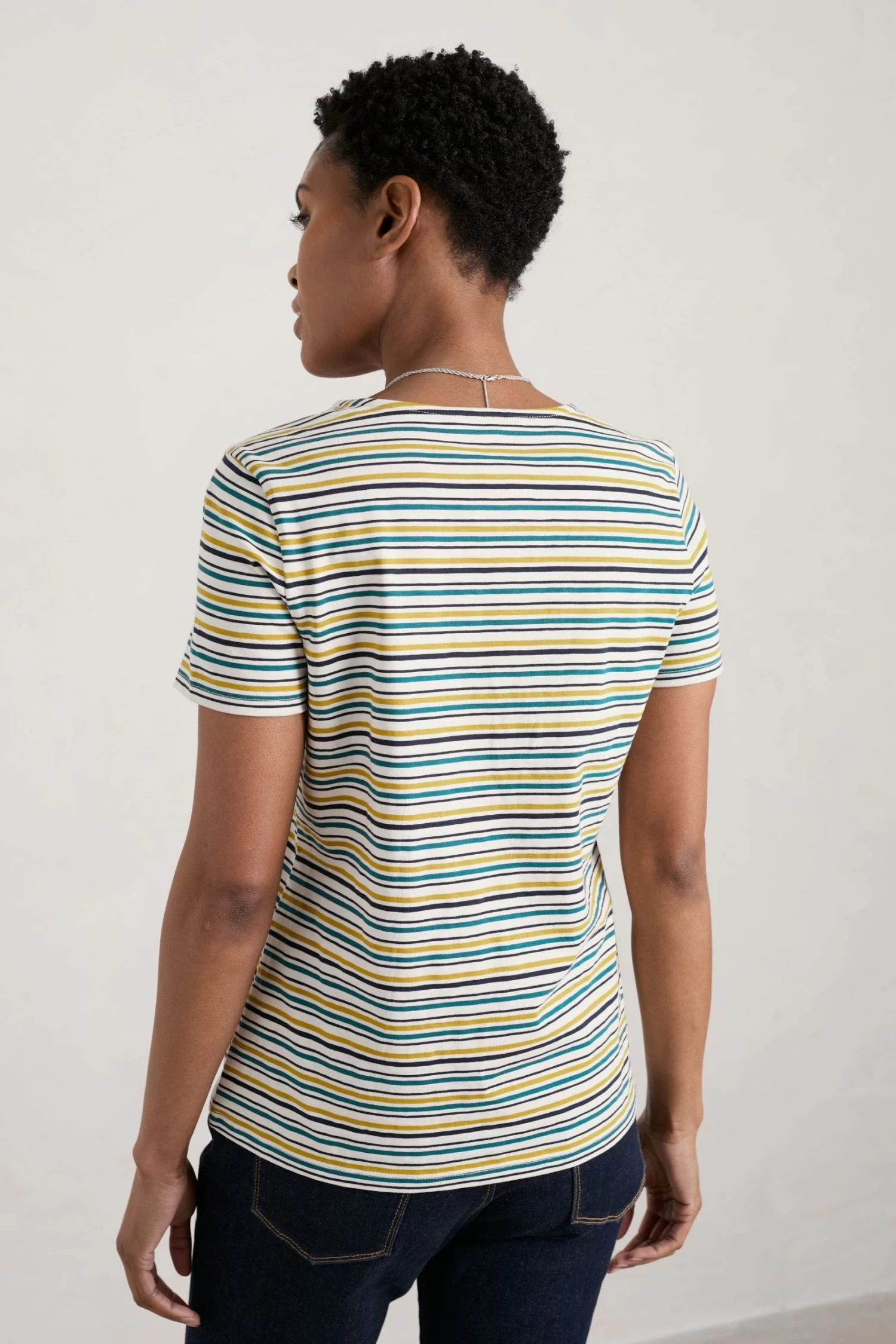 Seasalt Cornwall Natural Talent V-neck T-Shirt 2 Seasalt Cornwall Natural Talent V-neck T-Shirt - Image 2