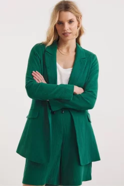 Jd Williams Ever Green Cheesecloth Edge To Edge Blazer