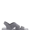 Hush Puppies Grey Sophia Elastic Cross Strap Sandals