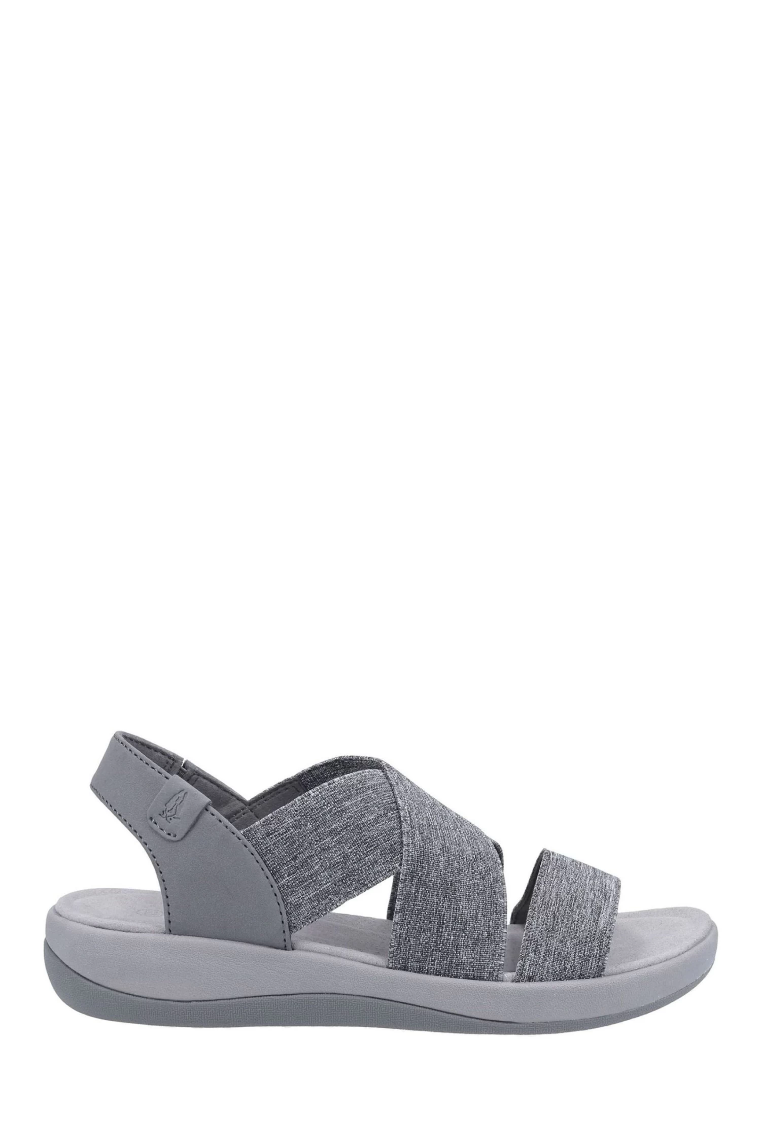Hush Puppies Grey Sophia Elastic Cross Strap Sandals 1 Hush Puppies Grey Sophia Elastic Cross Strap Sandals