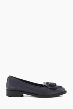 Dune London Blue Granthams Kilted Tassel Loafers