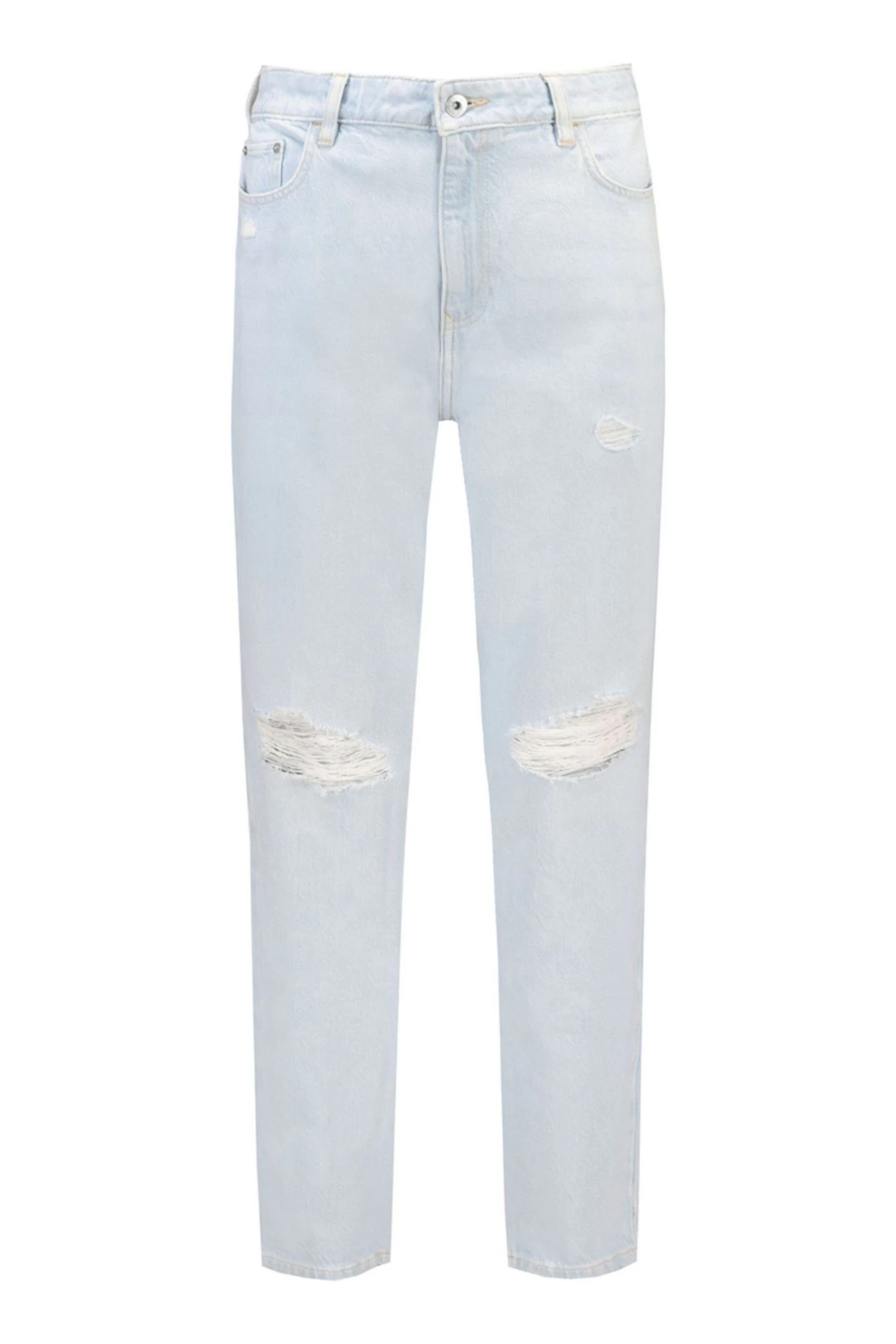 F&F Bleachwash Blue Ripped Mom Jeans 4 F&F Bleachwash Blue Ripped Mom Jeans - Image 4
