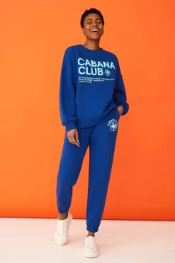 F&F Blue Embroidered Cabana Club Joggers -Roman Store 390761s3 scaled