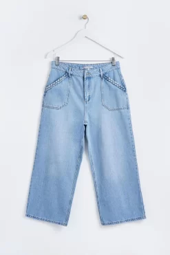 Oliver Bonas Blue Wash New Summer Crop Jeans