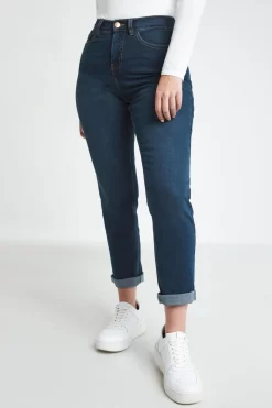 Simply Be Blue Authentic 24/7 Mid Boyfriend Jeans