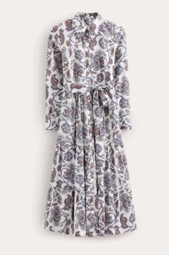 Boden Blue Tiered Cotton Maxi Shirt Dress -Roman Store 506309s6 scaled