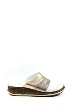 Lunar Natural Appleby Pewter Lea. Sandals