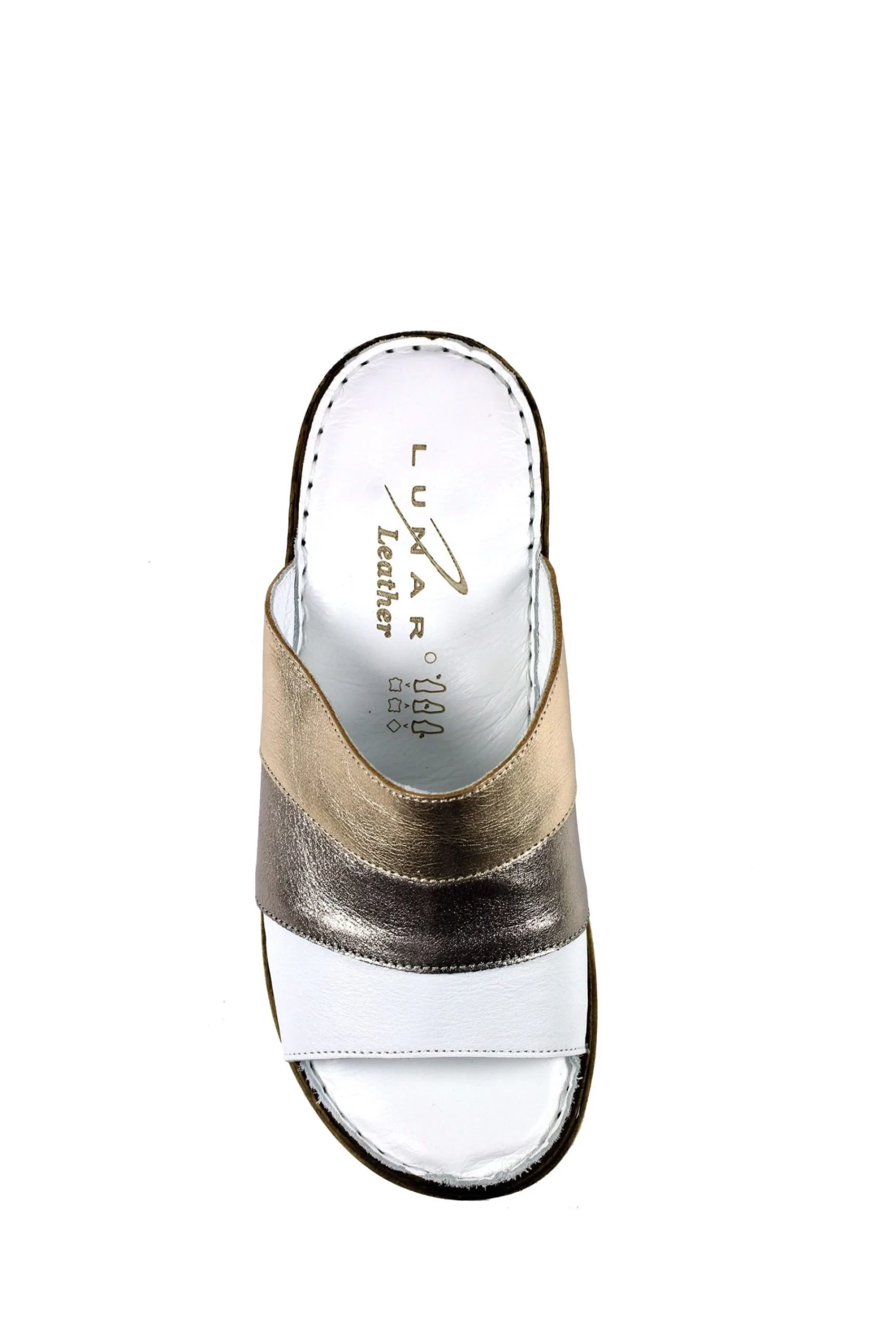 Lunar Natural Appleby Pewter Lea. Sandals 7 Lunar Natural Appleby Pewter Lea. Sandals - Image 7