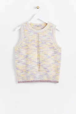 Oliver Bonas Purple Nepped Knitted Tank Top
