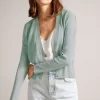 Ted Baker Green Joslina Delicate Pointelle Knit Cardigan