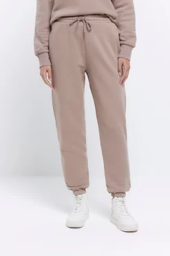 River Island Brown Tie Joggers