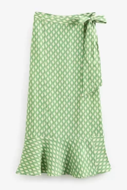 Ro&Zo - Green Diamond Print Wrap Skirt -Roman Store 754201s4 scaled