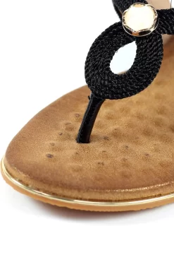 Lunar Ezra Black Sandals -Roman Store 801261s10 scaled