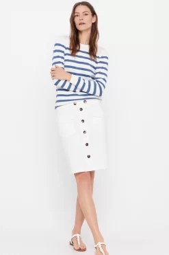 Cortefiel White Piqué Skirt -Roman Store 827559s4 scaled