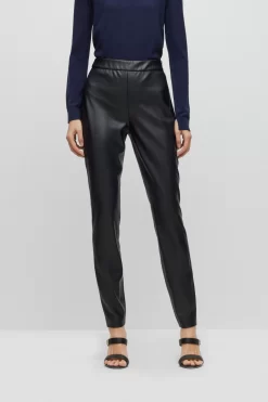 BOSS Taslimah Faux Leather Skinny Trousers