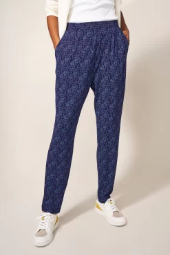 White Stuff Blue Maison Eco Vero Jersey Trousers