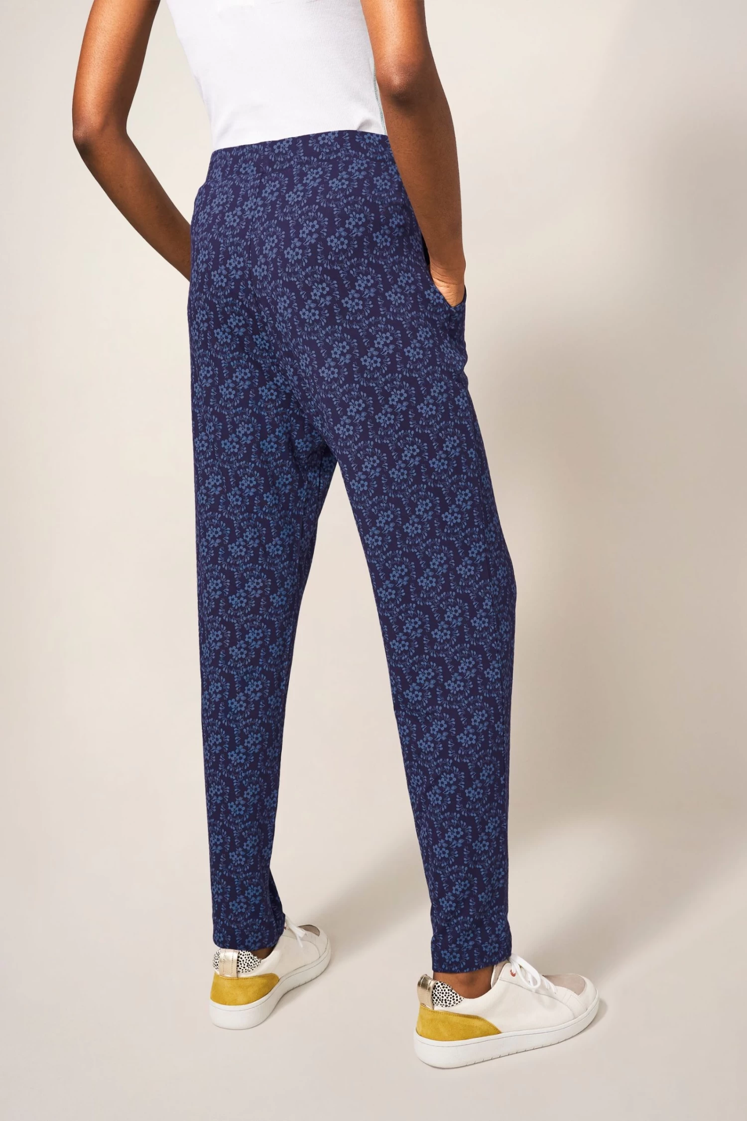 White Stuff Blue Maison Eco Vero Jersey Trousers 2 White Stuff Blue Maison Eco Vero Jersey Trousers - Image 2