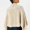 Accessorize Natural Cabel Knit Poncho