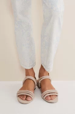 Phase Eight Cream Suede Sandals