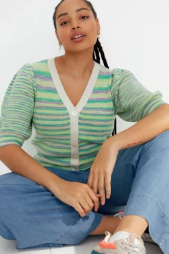 Roman Store 19 Oliver Bonas Green Space Dye Button Up Top