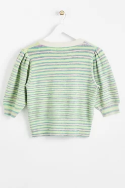 Oliver Bonas Green Space Dye Button Up Top -Roman Store 974929s5 scaled
