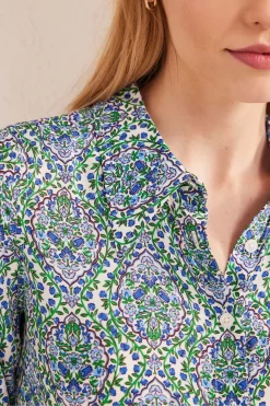 Boden Blue Silk Shirt 10 Boden Blue Silk Shirt -Roman Store 994290s5 scaled