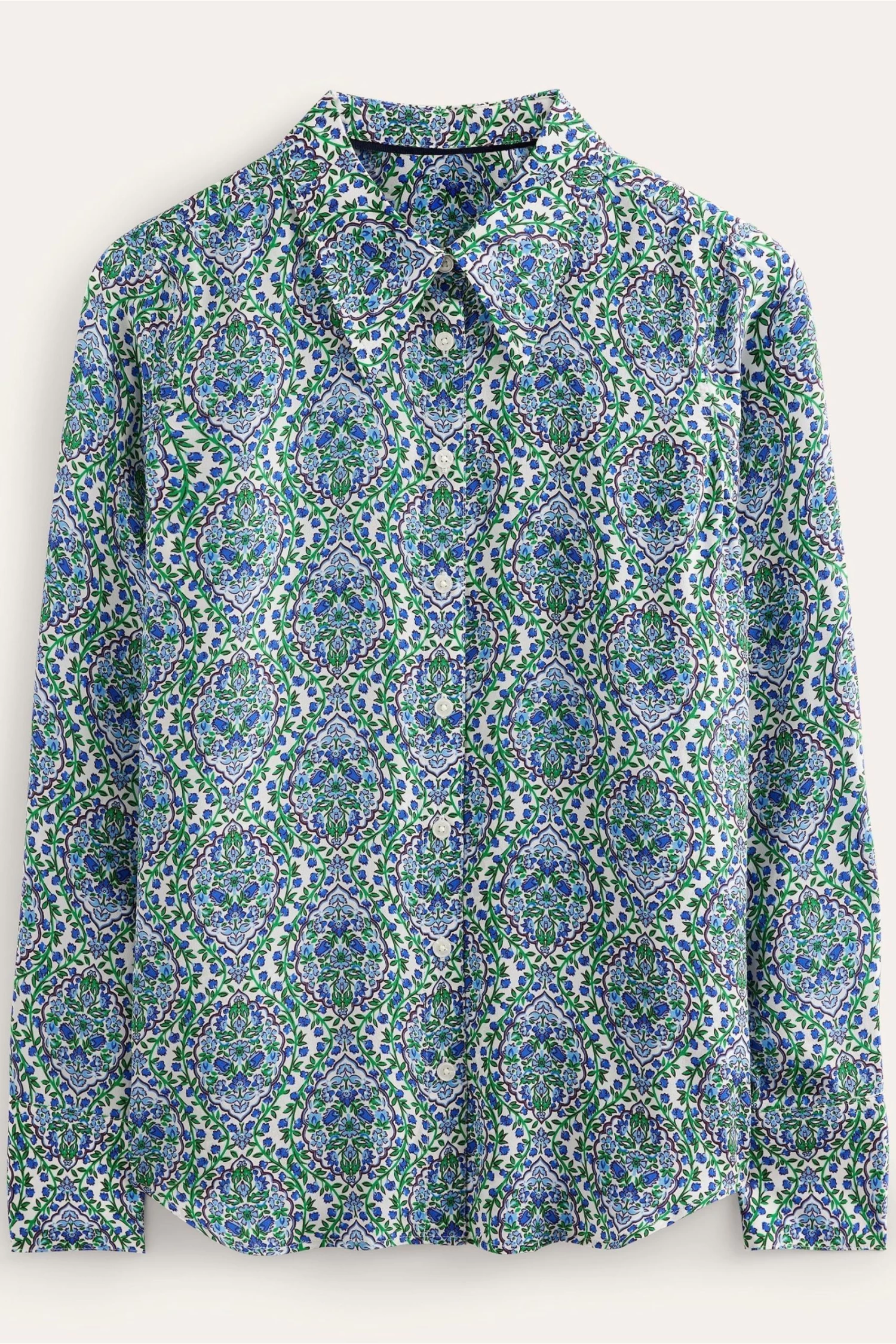 Boden Blue Silk Shirt 6 Boden Blue Silk Shirt - Image 6