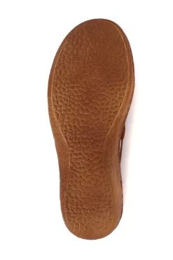 Loretta Tan Ladies Wide Fit Flat Leather Sandals -Roman Store A27143s5 scaled