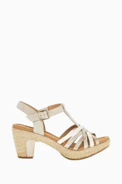 Gabor Cheri Leinen Combination Suede Sandals