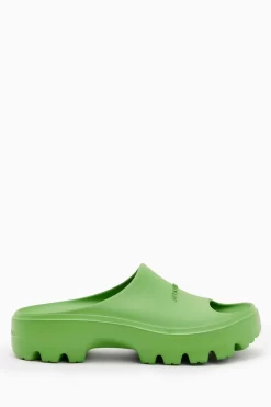 AllSaints Green Eclipse Flatform Slidders