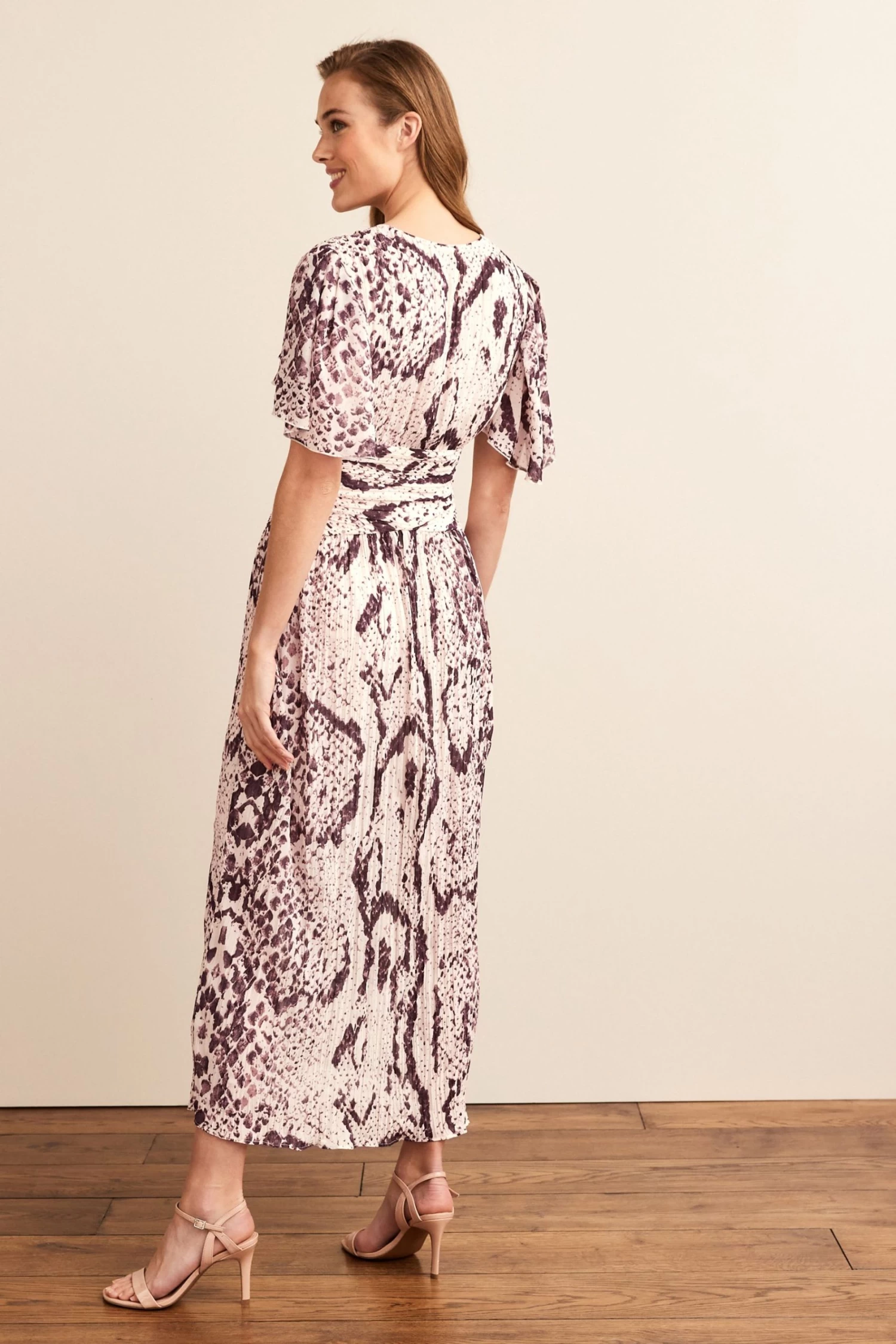 Next Pleated Short Sleeves Midi Dress 3 Next Pleated Short Sleeves Midi Dress - Image 3