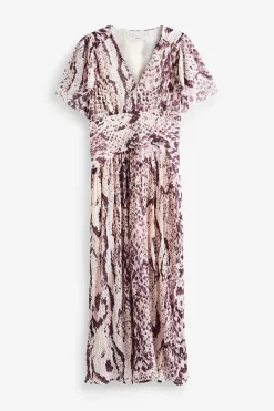 Next Pleated Short Sleeves Midi Dress 9 Next Pleated Short Sleeves Midi Dress -Roman Store C06 921s5 scaled