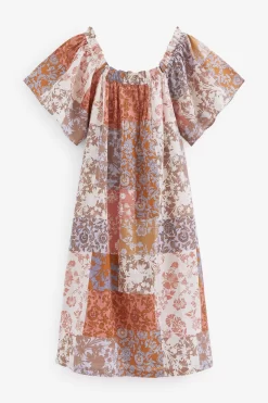 Next Lilac Purple Patchwork Floral Ruffle Cotton Nightie Slip -Roman Store C08 400s6 scaled