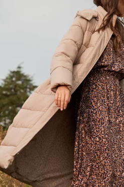 Joules Brown Elberry Long Super Puffer Jacket -Roman Store C08492s9 scaled