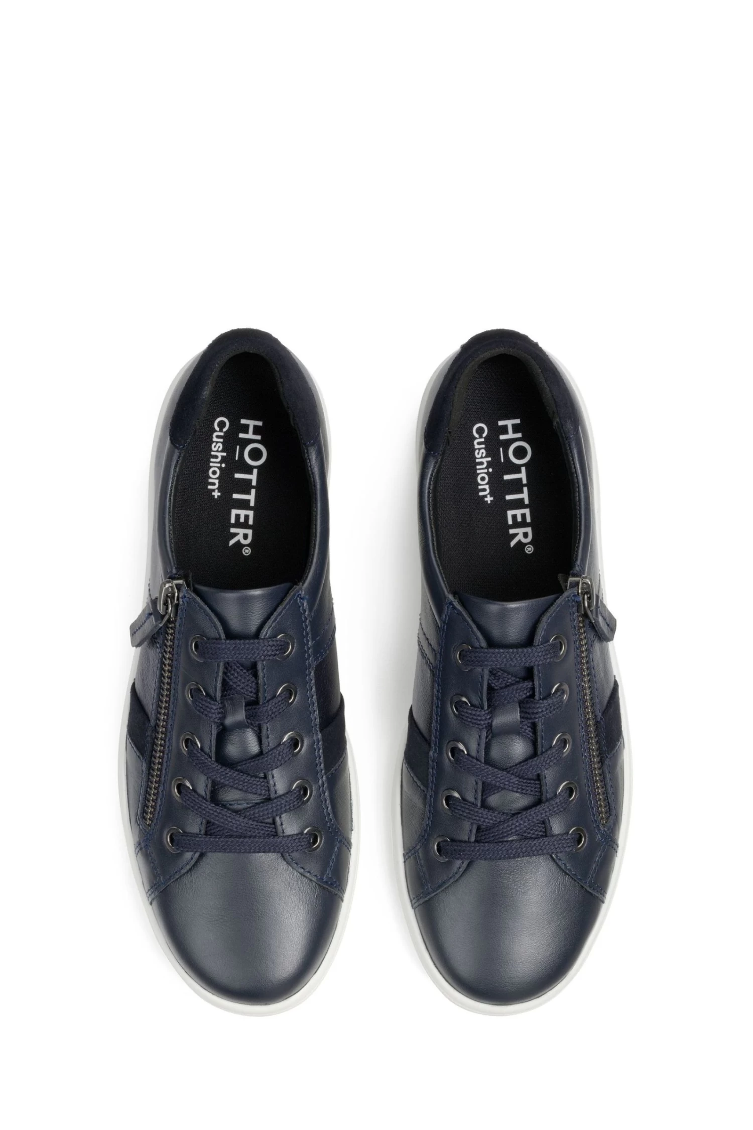 Hotter Wide Blue Chase X Lace-Up/Zip Shoes 4 Hotter Wide Blue Chase X Lace-Up/Zip Shoes - Image 4
