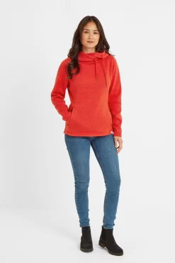 Tog 24 Red Acer Womens Knitlook Fleece Hoodie -Roman Store C16205s3 scaled