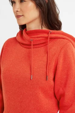 Tog 24 Red Acer Womens Knitlook Fleece Hoodie -Roman Store C16205s4 scaled