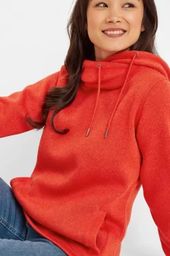 Tog 24 Red Acer Womens Knitlook Fleece Hoodie -Roman Store C16205s5 scaled