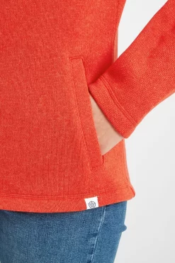 Tog 24 Red Acer Womens Knitlook Fleece Hoodie -Roman Store C16205s6 scaled