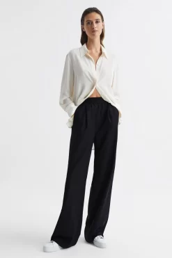 Reiss Lena Logo Pull On Wide Leg Trousers 10 Reiss Lena Logo Pull On Wide Leg Trousers -Roman Store C19 069s3 scaled