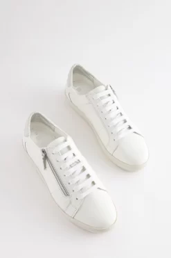 Next Signature Leather Side Zip Trainers -Roman Store C24780s3 scaled