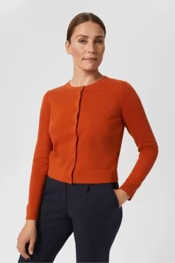 Hobbs Orange Michelle Cardigan