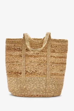 Next Natural Jute Metallic Shopper Bag -Roman Store C51059s5 scaled